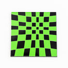 38mm Black and Green Op- Art Square #UP413-General Bead