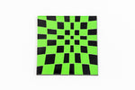 38mm Black and Green Op- Art Square #UP413-General Bead