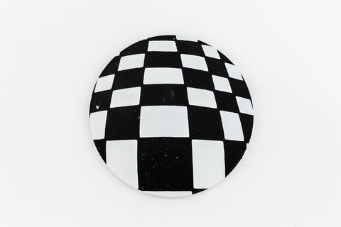 41mm Black and White Op- Art Circle #UP416-General Bead