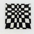 38mm Black and White Op- Art Square #UP418-General Bead