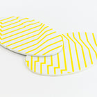 38mm x 62mm White and Yellow Op- Art Oval #UP419-General Bead