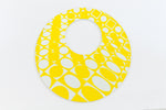75mm White and Yellow Op- Art Hoop #UP422-General Bead