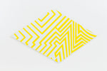 40mm x 60mm White and Yellow Op- Art Diamond #UP423-General Bead
