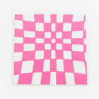 38mm White and Pink Op- Art Square #UP425-General Bead