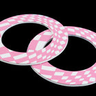 65mm White and Pink Op- Art Open Circle #UP426-General Bead