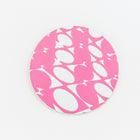 29mm White and Pink Op- Art Circle (2 Pcs) #UP427-General Bead