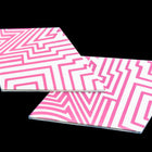 40mm x 60mm White and Pink Op- Art Diamond #UP429-General Bead