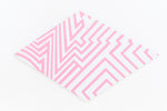 40mm x 60mm White and Pink Op- Art Diamond #UP429-General Bead