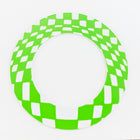 65mm White and Green Op- Art Open Circle #UP432-General Bead