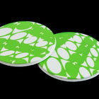 29mm White and Green Op- Art Circle (2 Pcs) #UP433-General Bead