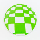 41mm White and Green Op- Art Circle #UP434-General Bead