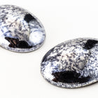 18mm x 25mm Mottled Silver Oval Cabochon #1746-General Bead