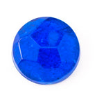 15mm Sapphire Faceted Round Cabochon with Crinkle Foil #UP468-General Bead