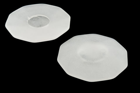 36mm Matte Clear Pointed Decagon Cabochon #UP473-General Bead