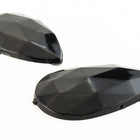 22mm x 40mm Black Faceted Teardrop (2 Pcs) #UP475-General Bead