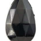 22mm x 40mm Black Faceted Teardrop (2 Pcs) #UP475-General Bead