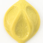45mm x 26mm Lime Cabochon with Floral Design #UP478-General Bead