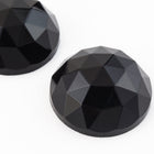 13mm Jet Faceted High Dome Cabochon (2 Pcs) #UP502-General Bead