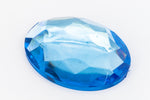 30mm x 40mm Faceted Light Sapphire Oval Cabochon #UP504-General Bead