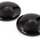 23mm Opaque Black Cabochon #UP508-General Bead
