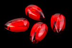 8mm x 13mm Smooth Ruby Teardrop Cabochon (4 Pcs) #UP509-General Bead