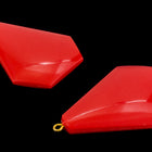 36mm Red Shield with Loop (2 Pcs) #UP523a-General Bead