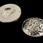 23mm Silver Floral Cabochon (2 Pcs) #UP535-General Bead