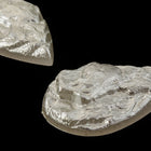 28mm White Pearl Teardrop Cabochon with Rough Texture #UP536-General Bead