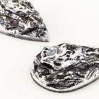 28mm Antique Silver Teardrop Cabochon with Rough Texture #UP540-General Bead