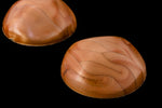 28mm Matte Brown Pearl Squared Off Cabochon #UP551-General Bead