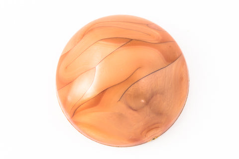 28mm Matte Brown Pearl Squared Off Cabochon #UP551-General Bead