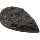 42mm Black Teardrop Cabochon with Rough Texture #UP574-General Bead