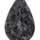 42mm Black Teardrop Cabochon with Rough Texture #UP574-General Bead
