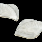 28mm x 40mm Alabaster Leaf Cabochon #UP590-General Bead