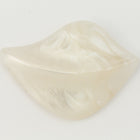 28mm x 40mm Alabaster Leaf Cabochon #UP590-General Bead