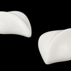 28mm x 40mm White Leaf Cabochon #UP591-General Bead
