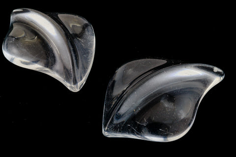 28mm x 40mm Clear Leaf Cabochon #UP593-General Bead