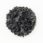 28mm Black Field of Flowers Cabochon #UP596-General Bead
