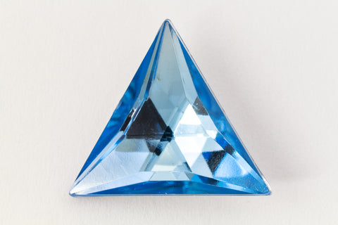17mm Light Sapphire Point Back Triangle Cabochon #UP599-General Bead