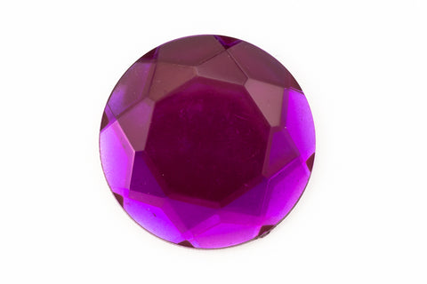 25mm Amethyst Faceted Cabochon #UP604-General Bead