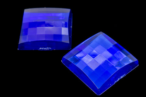 14mm Cobalt Square Cabochon (2 Pcs) #UP606-General Bead