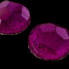 15mm Amethyst Faceted Round Cabochon with Crinkle Foil (2 Pcs) #UP623-General Bead