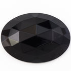 18mm x 25mm Faceted Jet Oval Cabochon (2 Pcs) #UP634-General Bead