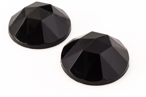 18mm Black Triangle Faceted Cabochon (2 Pcs) #UP635*-General Bead