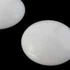 24mm Smooth White Cabochon (2 Pcs) #UP638-General Bead