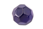24mm Cobalt Hex Faceted Cabochon #UP642-General Bead