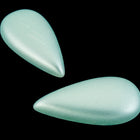 9mm x 18mm Frosted Mint Teardrop (2 Pcs) #UP649-General Bead