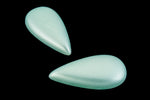 9mm x 18mm Frosted Mint Teardrop (2 Pcs) #UP649-General Bead