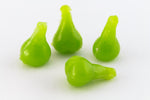 10mm Green Pear Drop (10 Pcs) #UP676-General Bead