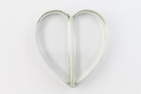 21mm Transparent Erinite Lucite Heart Bead (2 Pcs) #UP682-General Bead